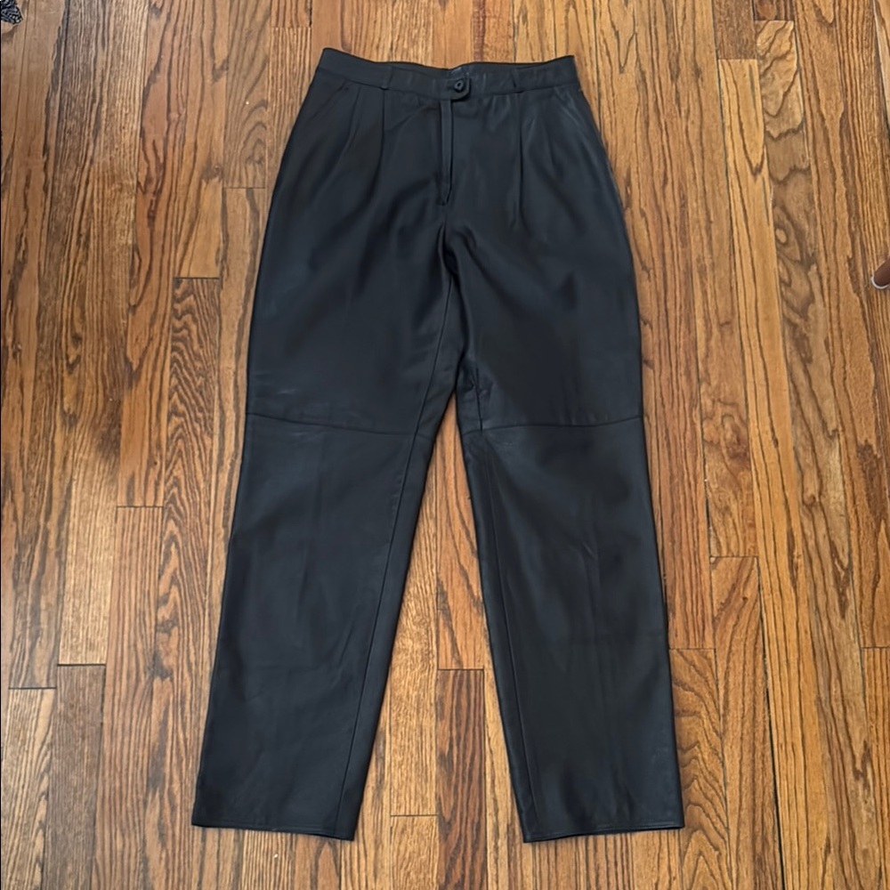 Black Vegan Leather Pants